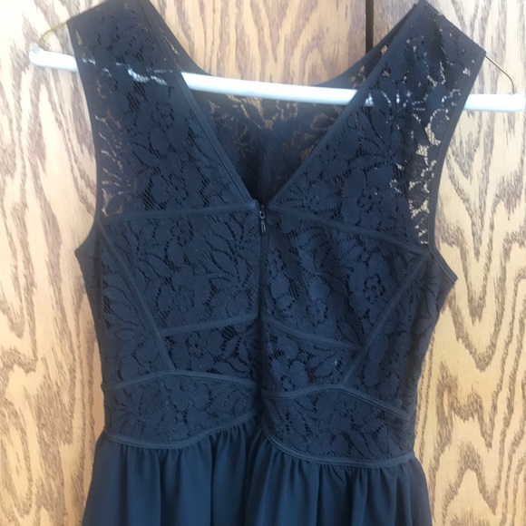 BCBGENERATION BLACK LACE TOP DRESS LINED SKIRT 4 - Picture 4 of 5